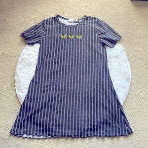 Vine and Valley 90s style babydoll butterfly embroidered dress